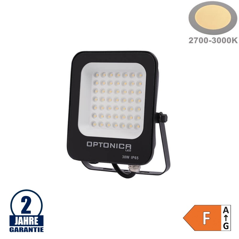 30W LED SMD Fluter schwarzes Gehäuse Warmweiß