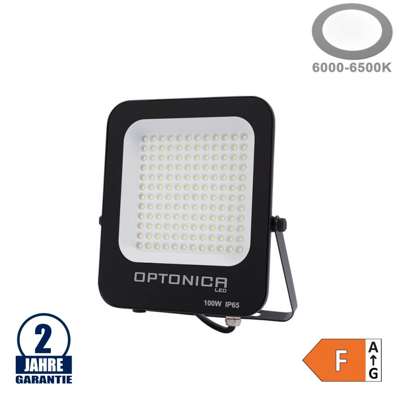 100W LED SMD Fluter schwarzes Gehäuse Kaltweiß