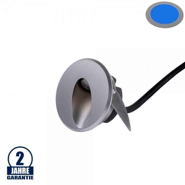 1,3W LED Mini Wandleuchte 24V IP44 Blau