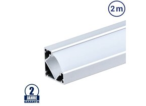 LED Profil 45° Winkel eloxiert 2m SET OP