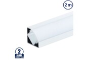 LED Profil 45° Winkel Weiß 2m SET OP