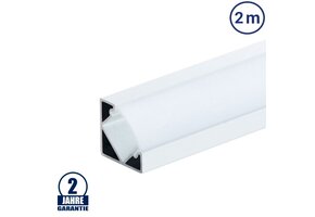 LED Profil 45° Winkel Weiß 2m SET OP