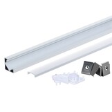 LED Profil 45° Winkel Weiß 2m SET OP