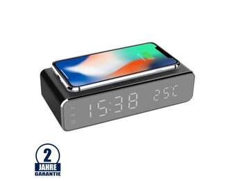 Digitaler Wecker mit Wireless Charging Funktion für Smartphones