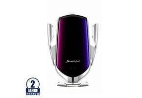 Smartphone Wireless Charging Station fürs Auto Silber