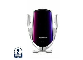 Smartphone Wireless Charging Station fürs Auto Silber