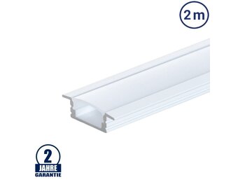 LED Profil Einbau Weiß 2m SET OP