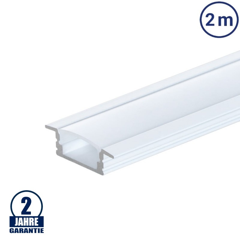 LED Profil Einbau Weiß 2m SET OP