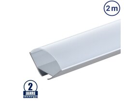 LED Profil Winkel mit Kabelkanal eloxiert 2m SET OP