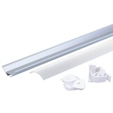 LED Profil Winkel mit Kabelkanal eloxiert 2m SET OP