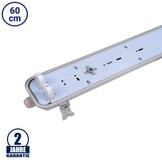 T8 LED Wannenleuchte für 60 cm 2 Röhren IP65