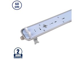 T8 LED Wannenleuchte für 60 cm 2 Röhren IP65