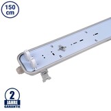 T8 LED Wannenleuchte für 150 cm 2 Röhren IP65