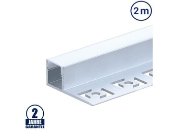 LED Fliesenprofil Abschluss eloxiert 2m SET OP