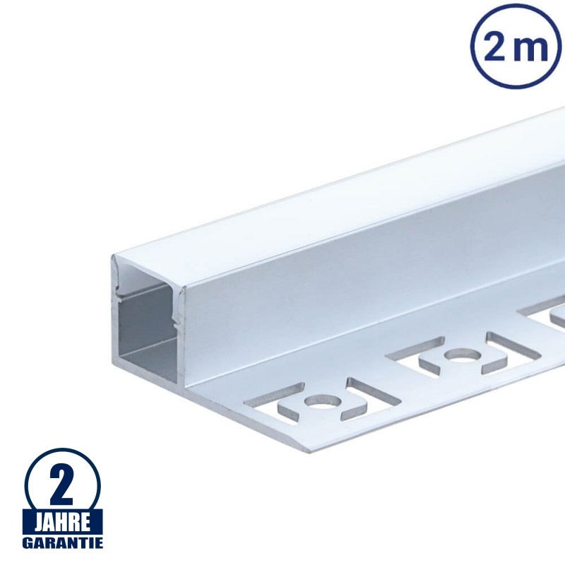 LED Fliesenprofil Abschluss eloxiert 2m SET OP