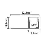 LED Fliesenprofil Abschluss eloxiert 2m SET OP