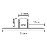LED Fliesenprofil Mitte eloxiert 2m SET OP