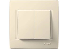 Doppelschalter KARINA cremeweiß 250V/10A