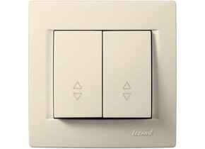 Doppelwechselschalter KARINA cremeweiß 250V/10A