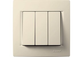 Dreifachschalter KARINA cremeweiß 250V/10A