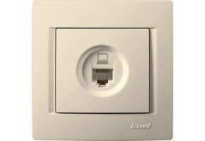 Netzwerkdose KARINA cremeweiß 1-fach CAT5