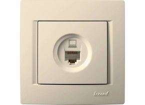 Netzwerkdose KARINA cremeweiß 1-fach CAT5