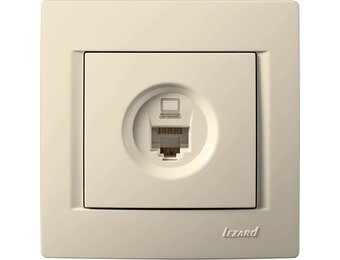 Netzwerkdose KARINA cremeweiß 1-fach CAT5