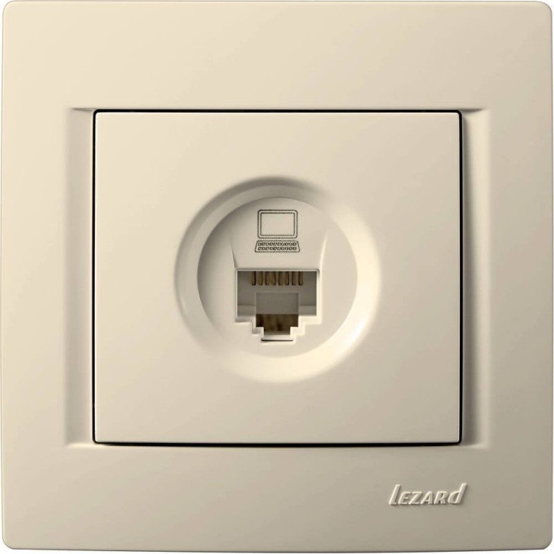 Netzwerkdose KARINA cremeweiß 1-fach CAT5