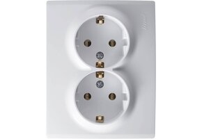 Doppelsteckdose KARINA weiß 250V/16A