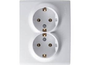 Doppelsteckdose KARINA weiß 250V/16A