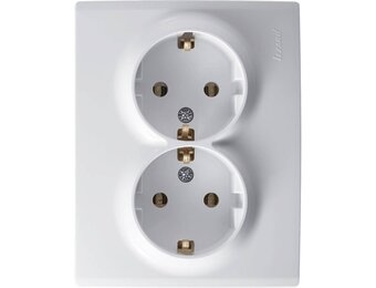 Doppelsteckdose KARINA weiß 250V/16A