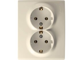 Doppelsteckdose KARINA cremeweiß 250V/16A