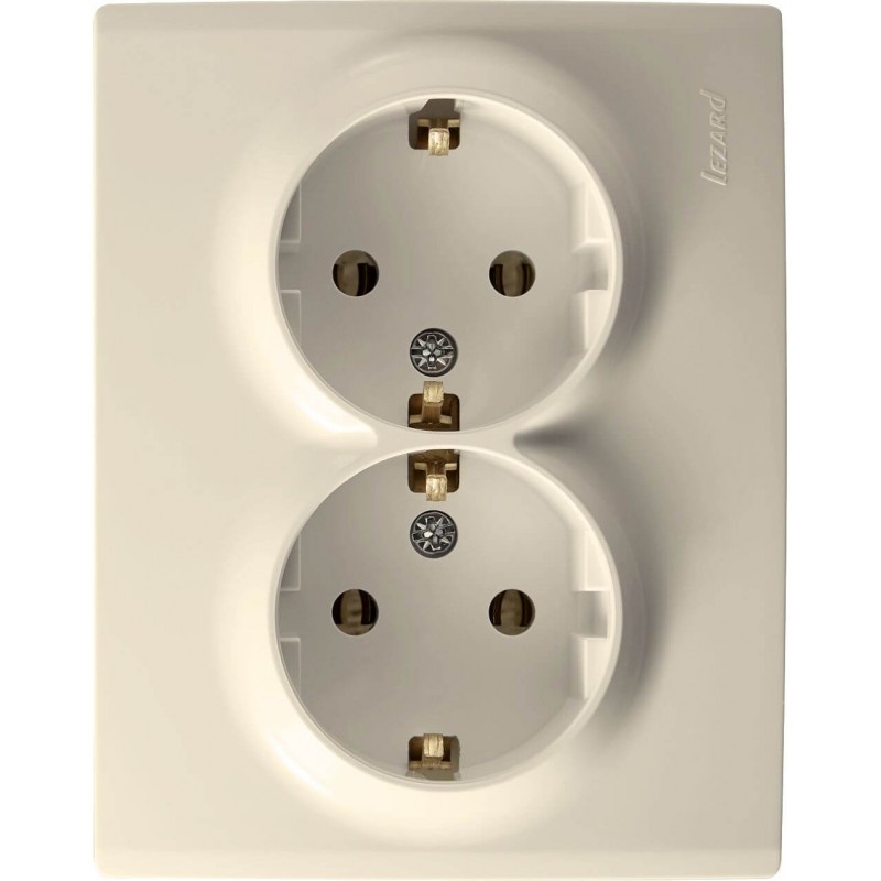 Doppelsteckdose KARINA cremeweiß 250V/16A