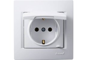 Klappdeckelsteckdose KARINA weiß 250V/16A