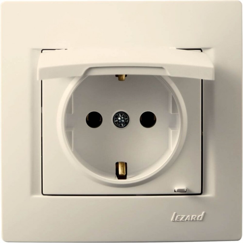 Klappdeckelsteckdose KARINA cremeweiß 250V/16A