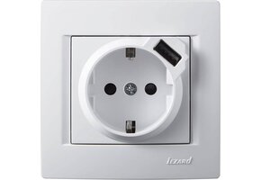 USB-Steckdose KARINA weiß 250V/16A