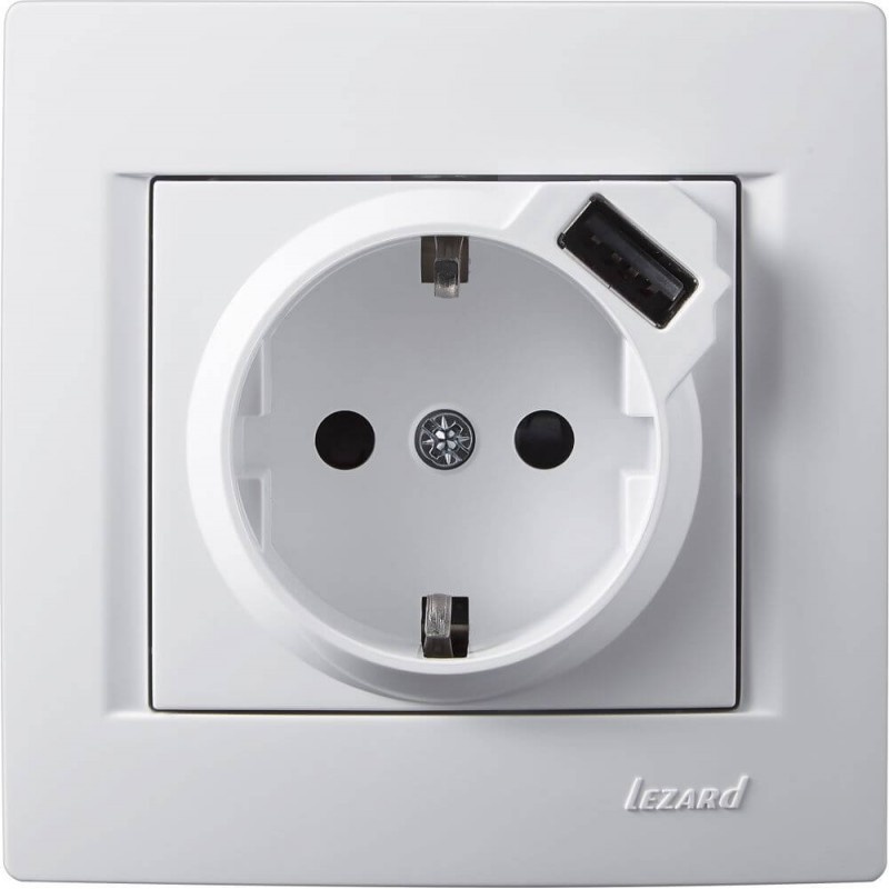 USB-Steckdose KARINA weiß 250V/16A