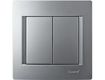 Doppelschalter KARINA silber 250V/10A