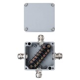 Kabelverbindungsdose mit 4 Kreuz-Kabeleinlässen 450V 24A Metall IP65