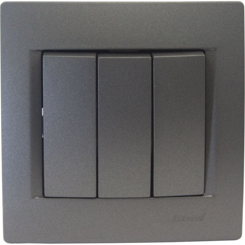 Dreifachschalter KARINA anthrazit 250V/10A