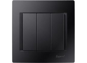 Dreifachschalter KARINA schwarz 250V/10A