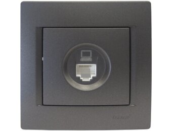 Netzwerkdose KARINA anthrazit 1-fach CAT5