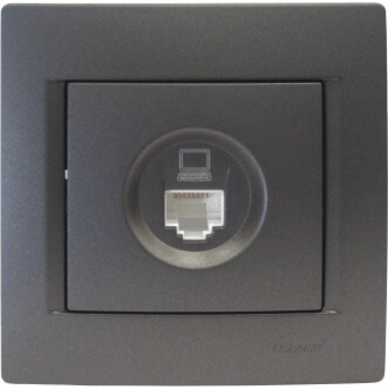 Netzwerkdose KARINA anthrazit 1-fach CAT5