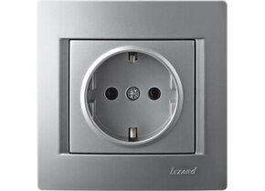 Steckdose KARINA silber 250V/16A