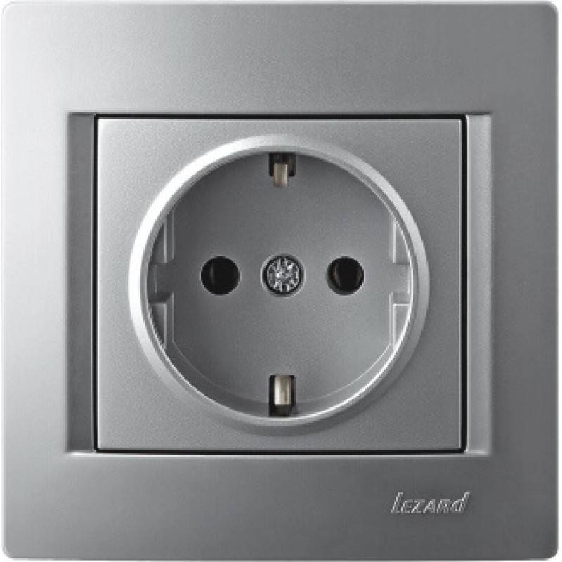 Steckdose KARINA silber 250V/16A