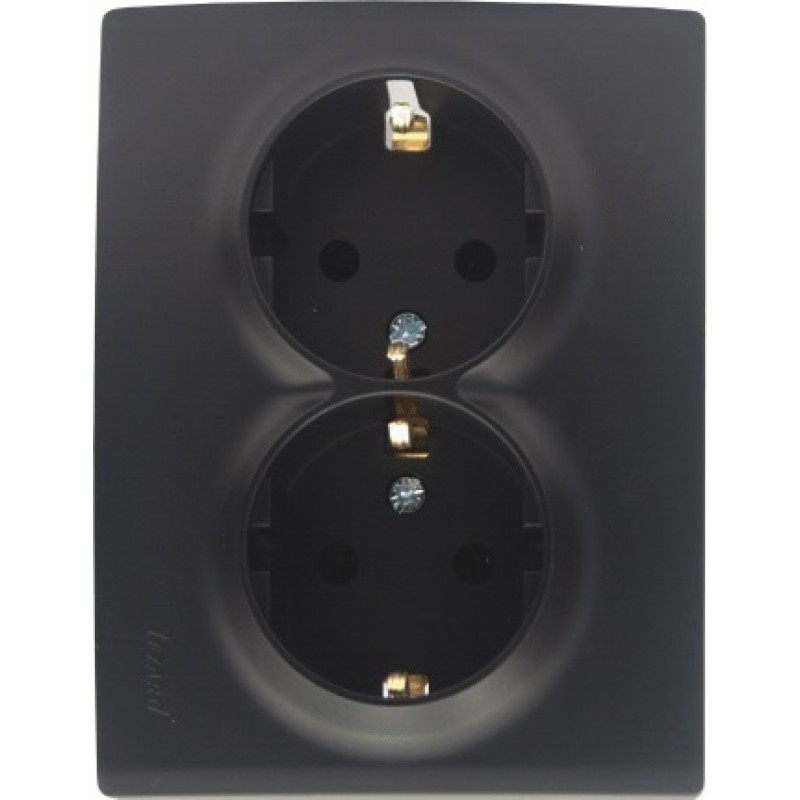 Doppelsteckdose KARINA schwarz 250V/16A