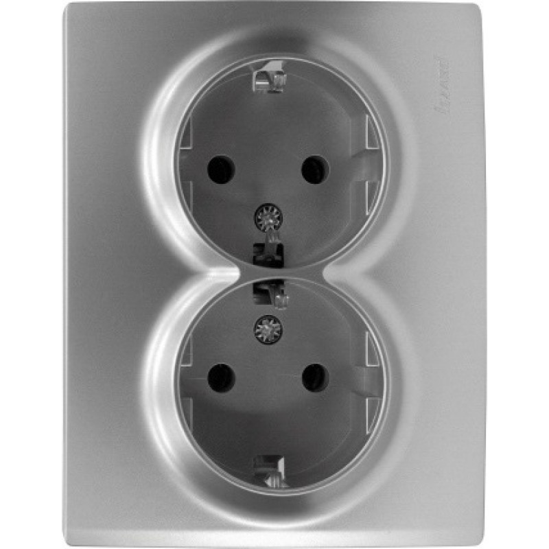 Doppelsteckdose KARINA silber 250V/16A