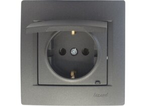 Klappdeckelsteckdose KARINA anthrazit 250V/16A
