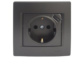 USB-Steckdose KARINA anthrazit 250V/16A
