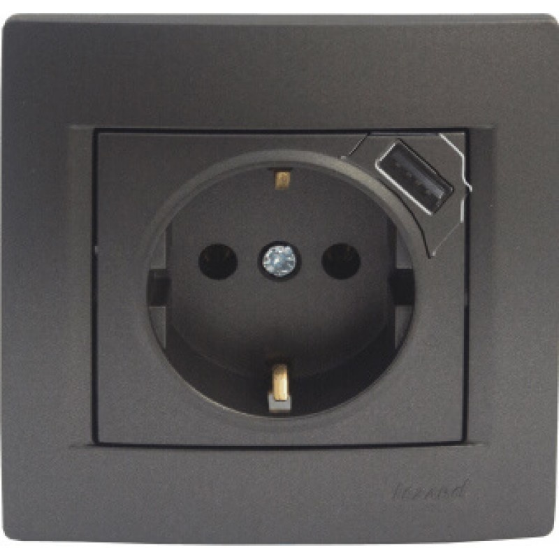 USB-Steckdose KARINA anthrazit 250V/16A
